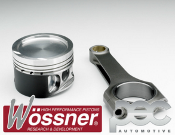 Wossner Audi S2 2.2 Turbo 5 Cylinder 3B ABY 8.0:1 Forged Pistons & PEC Rods Set