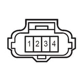 Toyota 90980-10711 TPS Throttle Position Sensor Connector Plug 4 Way - LX02